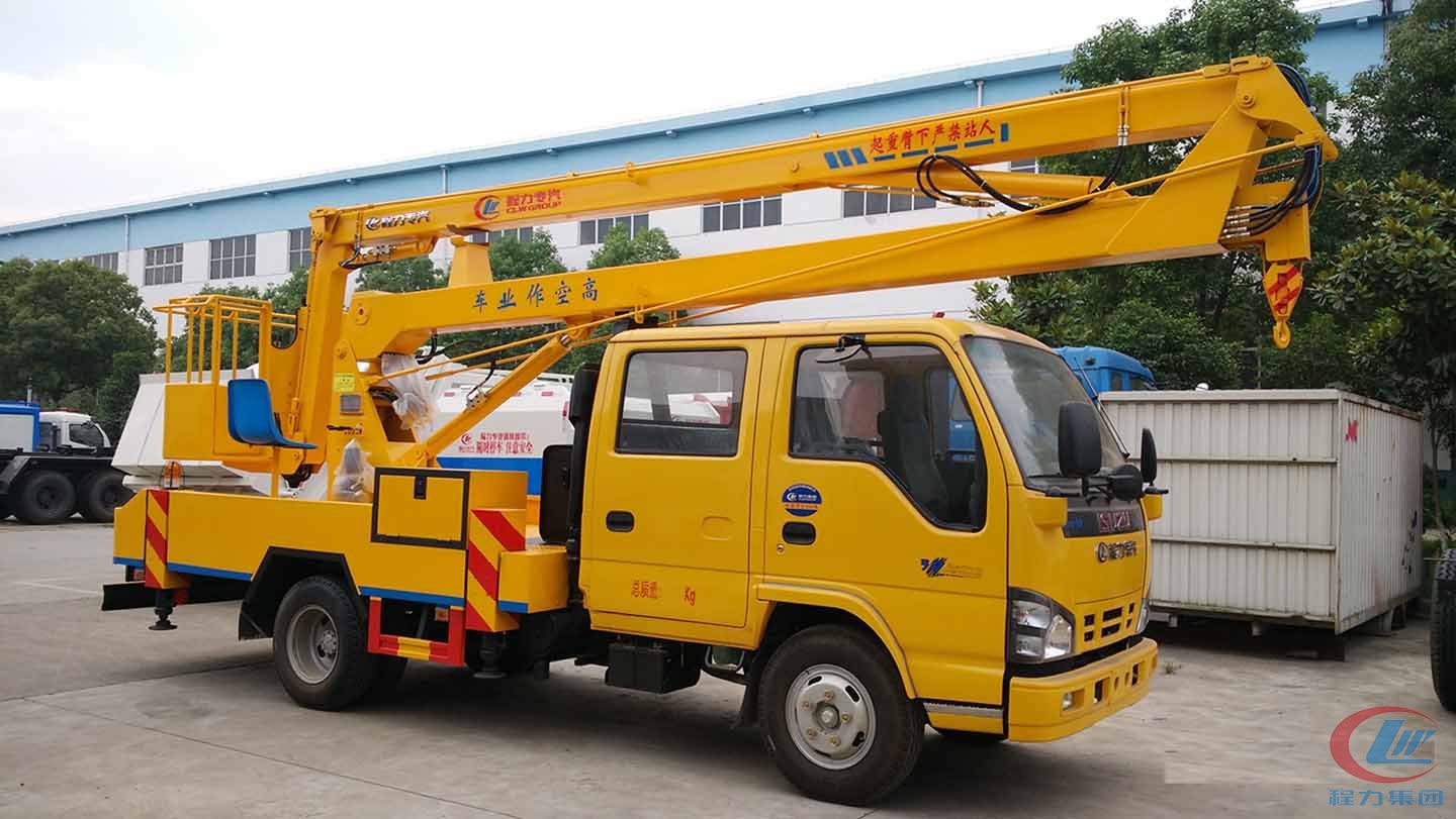 程力集團(tuán)五十鈴14米高空作業(yè)車(chē)側(cè)面圖